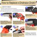 5-Pack 6 Inch Chainsaw Chain (37 Drive Links) Replacement Chains Compatible with Cordless Electric Portable 6-Inch Mini Chainsaw  Chain Saw Chains for Branch Pruning and Wood Cutting