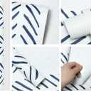 Floralplus Peel and Stick Wallpaper Boho Removable Casual Stripes Modern Wallpaper Renter Friendly Contact Paper for Home Decor Countertops Cabinet 17.7 in x 118 in