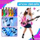 Inflatable Rock Star Toys, 48pcs 80s 90s Party Decorations Inflatable Party Props Musical Instrument Blow up Guitar Inflate Rock Band for Carnival Rock and Roll Party Favors (Random Color)