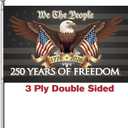 250 anniversary usa Flag 3x5 Double Sided 3-Ply 250th anniversary Flag | Heavy Duty | UV Protection | Fade Resistant | Brass Grommets | Indoor Outdoor Decorations | All Weather Outdoor Use