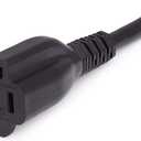 Amazon Basics Extension Cord, 6 Ft, 3 Prong Outlet Extender, Indoor Extension Cord, 13 Amps, 125V, Black