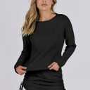 ANRABESS Women Long Sleeve Skirt Sets 2025 Fall Sweater Lounge Sets 2 Piece Beach Vacation Outfits Black M