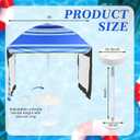 Briwooody Floating Pool Umbrella with Table, 5 x 5 ft Pool Canopy with Cup Holders and Stable Base, Floating Sunshade for Patio Backyard Outdoor Use