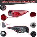 Tail Light Compatible with 2014 2015 2016 2017 2018 Mazda 3 Sedan Outer Halogen Taillight (Right Passenger Side) Not fit for Hatchback Models