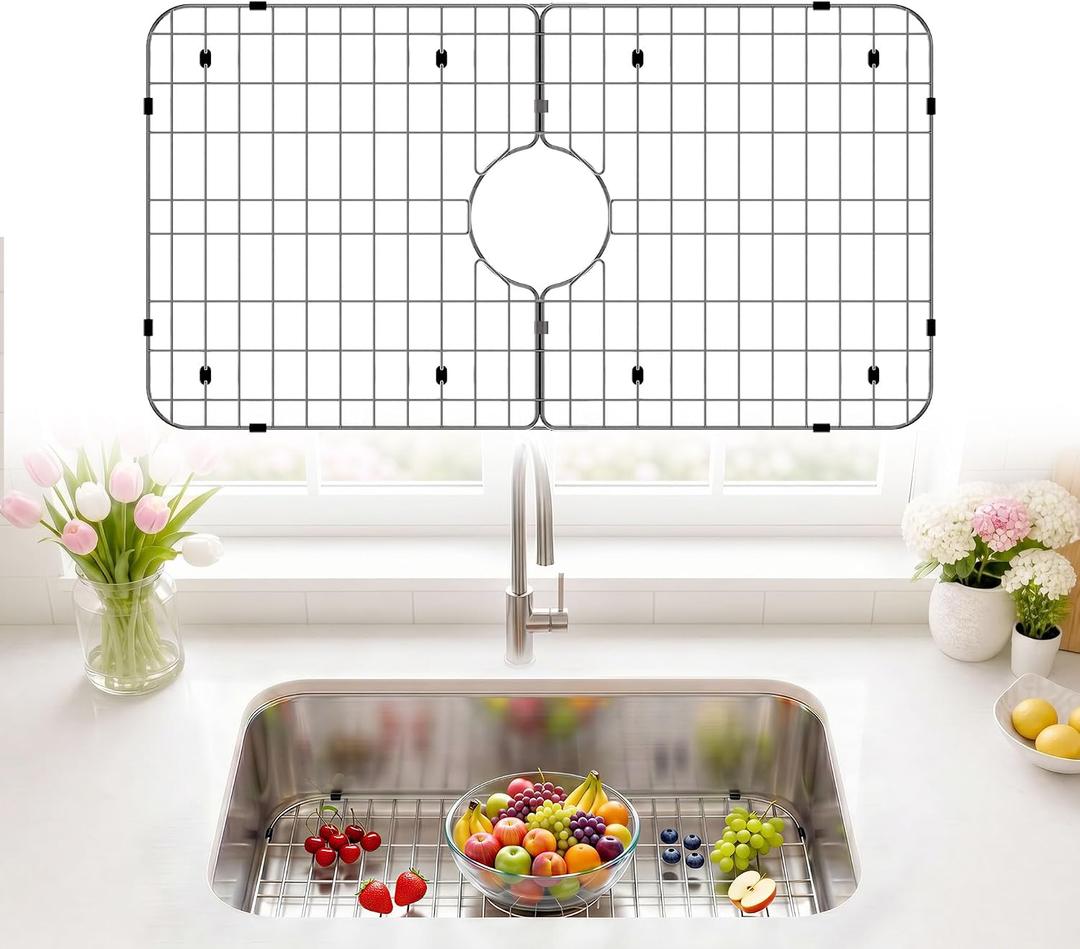 Stainless Steel Detachable Sink Grid (28-3/4" x 15-3/4" Center Drain)