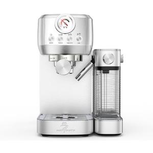 MAttinata CM1633 Cappuccino Machine 20 Bar, Professional Espresso Machines with Automatic Milk Frothering, Barista Compact Latte Maker for Home, with Pressure Gauge for Coffee Lovers, Stainless Steel