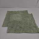 MIULEE Decorative Throw Pillow Covers for Couch Bed Livingroom 18x18 Inch Set of 2 Sage Green Boho Accent Throw Pllows Broadside Striped Patchwork Soft Corduroy Pillowcases