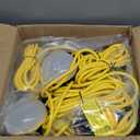 [3-Prong] 100ft LED Construction String Lights, 100W 14000lm LED String Work Lights, Construction Temporary Lights, ETL Listed (100ft 3-Prong)