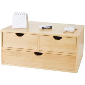 Charmewooden Bamboo Desk Organizer with 3 Drawers, Countertop Organizer with Drawers Makeup Storage Drawer 3 Drawers Tabletop Storage Organization Box Home Office Workspace Charmewooden Bamboo Desk Organizer with 3 Drawers, Countertop Organizer with Drawers Makeup Storage Drawer 3 Drawers Tabletop Storage Organization Box Home Office Workspace