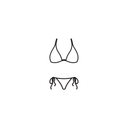 WeWoreWhat Cross Front Bandeau Bikini Top + Low Rise Bikini Bottom M