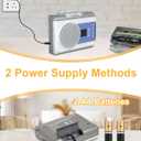 Cassette Player Recorder with AM FM, Portable Vintage Cassette Tape Player with Earphone Jack,Built-in Microphone,Loud Speaker for Walking,Jogging (Blue)