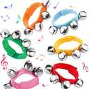 POPLAY 6 PCS Percussion Instruments, Wrist Bells Jingle Bells Musical Rhythm Toys