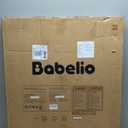 BABELIO New Version Baby Gate with Cat Door Adjustable,29-40" Metal Pet Door for Stairs & Doorways,Pressure Mounted,No Tools Needed,White