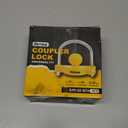 RETRUE Universal Coupler Lock Trailer Locks Ball Hitch Trailer Hitch Lock Adjustable Security Heavy-Duty Steel Fits 1-7/8 Inch, 2 Inch, 2-5/16 Inch Couplers, Bright Yellow, Light Weight
