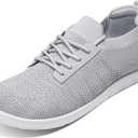 Women's Minimalist Walking Shoes, Breathable Slip On Tennis Sneakers, Wide Toe Fashion Sneakers, Zero Drop Minimalist Shoes for Womens Barefoot Walking (Grey), Size: 7 Wide