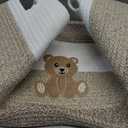 Extra Large Blanket Basket 65L Little Bear Rectangle Woven Storage Basket with Handle for Storing Dirty Clothes Stuffed Animal Toy Storage for Living Room Bathroom 22" x 15" x 12" Brown