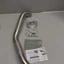 16 Inch Angled Shower Grab Bar, Munzong 2 Pack Anti Slip Satin Brushed Nickel Bathroom Grab Bar, Knurled Bathroom Balance Bar,Safety Hand Rail Support Handicap Elderly Injury Senior Assist Bath Handle