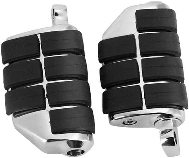 Motorcycle Foot Pegs Chrome Highway Pegs Footrest Aluminum Motorcycle Footboards for Harley Davidson Street Glide Softail Sportster Dyna for Yamaha Suzuki Kawasaki Honda