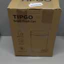 TIPGO Small Trash Can with Lid Soft Close, 4.5 Liters / 1.2 Gallon Bathroom Garbage Can, Mini Step Trash Bin, Stainless Steel Wastebasket for Bathroom, Bedroom, Office (Brown)