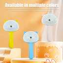 2 x 4-in-1 Pet Steam Spray Brush With Handle, Rubber Brush With Release Button, Dog Comb for Longhair & Shorthair Cat & Dog Cleaner (Blue)