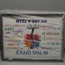 In This Office We Are A Team Wall Decor 24x18 Inch Frame Office Inspirational Wall Art, Motivational Teamwork Wooden Hanging Sign