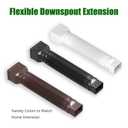 2 Pack Rain Gutter Downspout Extensions Flexible,Down Spout Extender Diverter Extendable from 21 to 68 in,Screws for Included,Black