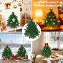 20IN Small Mini Christmas Tree for Tabletop, 1PC Artificial Desktop Christmas Tree with Norfolk Pine Top Design, Small Xmas Tree with Burlap Base for Table Desk Home Christmas Decor