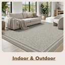 MontVoo-Outdoor Rug-Patio Rug 6x9 Polypropylene Indoor Outdoor Rugs Outdoor Carpet for Patio Deck Balcony Porch, Textured Weave, Durable for High Traffic, Fade-Resistant, Boho Farmhouse Silver Grey