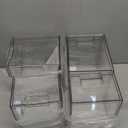 Baby Bottle Organizer, Stackable Storage Drawers with Label, Clear Station Organizers Container for Pacifiers, Pump Parts, Desk Organizer Bins for Bathroom, Cabinet, Pantry, Vanity, Countertop, 4 Pack