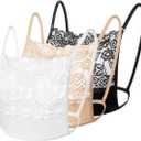 3Pcs Lady Lace Wearable Mock Camisole Bra Insert Overlay Modesty Panel Vest.