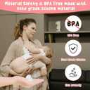 3 x 10pcs Breast Pump Flange Insert, 5 Sizes Silicone Flange Insert Replacement with Double-Sided Nipple Ruler for S1/S2/S9/S10/S12 Spectra Flange Breast Pump Guard Shields, Breast Pump Accessories (13/15/17/19/21mm-10pcs)