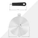 9.45inch Stainless Steel Induction Cooktop Adapter Plate, Heat Diffuser for Glass and Electric Cooktop, Detachable Handle