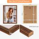 20x27 Wood Frame Brown, Rustic Natural Wooden 27x20in Poster Picture Frame, Distressed 20 x 27inch Woodgrain Gallery Photo Frame with HD Plexiglass, Horizontal Vertical Wall Mounting Display 1pcs