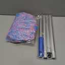 Ceiling Fan Cleaner Duster Reusable Microfiber Ceiling Fan Blade Cleaner Removable Duster with Extension Pole Adjusts 13 to 49.7 Inch for Cleaning Walls Furniture Door Window Top (Blue Pink)