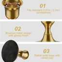 zeochyni 6PCS Brass Gold Taper Candle Holders, Vintage Metal Candlestick Holders for Dinner Room Table Centerpiece or Mantel Wedding Party Decor