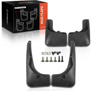 A-Premium Set of 4PCS Mud Flaps Splash Guards Mudguards Mudflaps with Hardware Kits Accessories Compatible with Toyota RAV4, 2013-2015, Sport Utility, Black Color, Front LH RH and Rear LH RH
