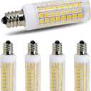 E11 led Bulb 75w 100w Halogen Bulbs Replacement, JD T4 e11 Mini Candelabra Base 110V 120V 130 Voltage Input Light Bulbs, Daylight White 6000K Pack of 4