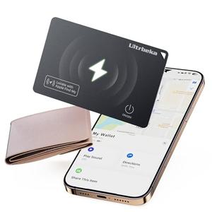Ultrbeka Ultra-Thin Wallet Tracker Card 0.094in IP68 Waterproof Bluetooth Tracker for Wallet, Passport, Work with Apple Find My APP, Wireless Charging, Card Locator [Apple MFi Certified] iOS Only