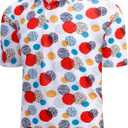 Damipow Mens Golf Shirts Dry Fit Polo Shirts Moisture Wicking Short Sleeve Hawaiian Polo Shirt (XXL)