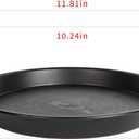 12 Inch Round Plastic Classic Plant Saucer, 6 Pack Plant Saucer Tray, Plastic Plant Trays for Pots, Extra-Deep Plant Water Dray Tray, 12",Black