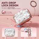 Inesore for AirPods Pro 3 Case 2025 with Lock, for Women Girly Floral Clear Case Compatible with Apple Airpods Pro 3rd Generation Cover, with Phone Stand,Keychain & Cleaner Kit -White Lily