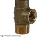 Merrill MFG 3/4" Lead-Free Brass Pressure Relief Valve – 100 PSI Water System Safety Valve, NPT Thread, Durable Corrosion-Resistant Design for Well, Plumbing & Irrigation Systems, 0.75 Inch