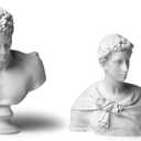 TRANSGOOD 4Pcs/Set Classic Mini 2.7 Greek Bust Resin Sculptures and Statues, Home Dcor, Mini Statues Decor for Shelves, Laocoon Hermes Ares St. George, Greek Mythology Decor