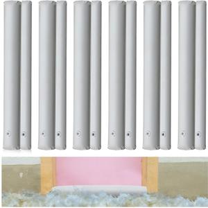 Frienda 6 Pcs PVC Flood Barriers for Home 4 ft x 9 in x 6 in Reusable Flood Prevention Barriers Water Barrier for Flooding PVC Flood Bags Sandbag Alternative PVC Water Diversion Tubes