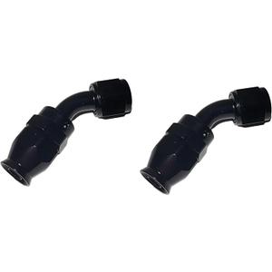 6AN 8AN 10AN 2 Pack PTFE Swivel Hose End Fitting Adapters Oil/Fuel/Gas Hose Line (8AN 45 Degree)