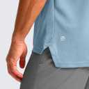G Gradual Men's Workout Shirts Short Sleeve Quick Dry T-Shirt Moisture Wicking Athletic Gym Running Shirts for Men (Blue, L)