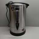 Double Wall Coffee Urn 100Cups Large Coffee Dispenser 14.2L Full Stainless Steel Commercial Coffee Maker Quick Brew Electric Beverage Dispenser Hot Water Urn (silver)