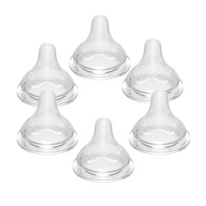Silicone Nipples for Lansinoh Bottles, Replacement Nipple Anti-Colic for Baby 1m+, BPA Free, Slow Flow, Size S, 6 Count