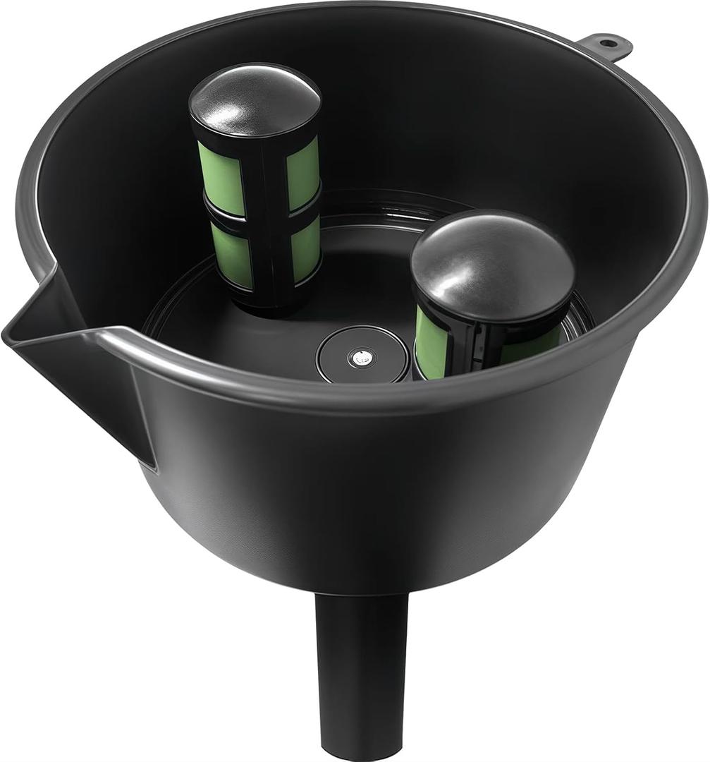 AF15CB Fuel Funnel for Automobile, Portable Gas Filter for Car, Refuel Oil Water Separator with Filter Screen, Gasoline Sand Strainer Port for Boat Motorcycle Excavator Tractor