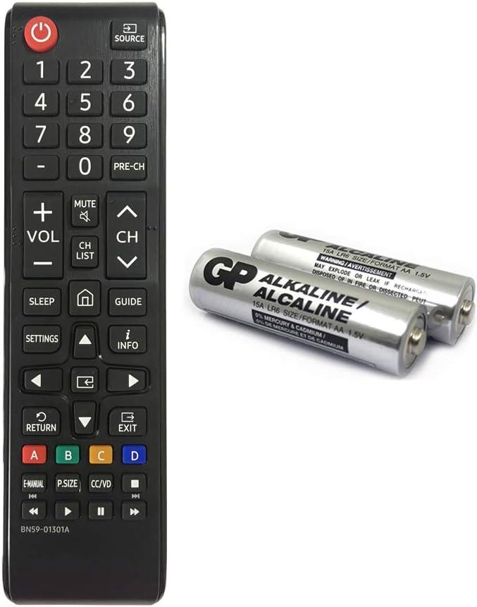 BN59-01301A Replacement for Samsung TV Remote Control (Non Universal) for UN55NU6900 UN32N5300 UN43NU6900 UN50NU6900 UN50NU7100 UN55NU7100 UN55NU7300 UN65NU7100 with GP Alkaline 2 pcs Batteries